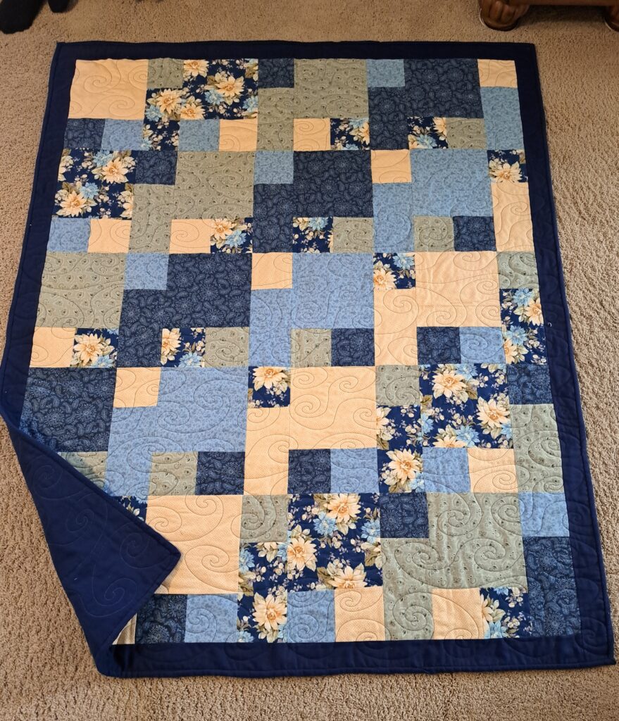 Blue flannel quilt