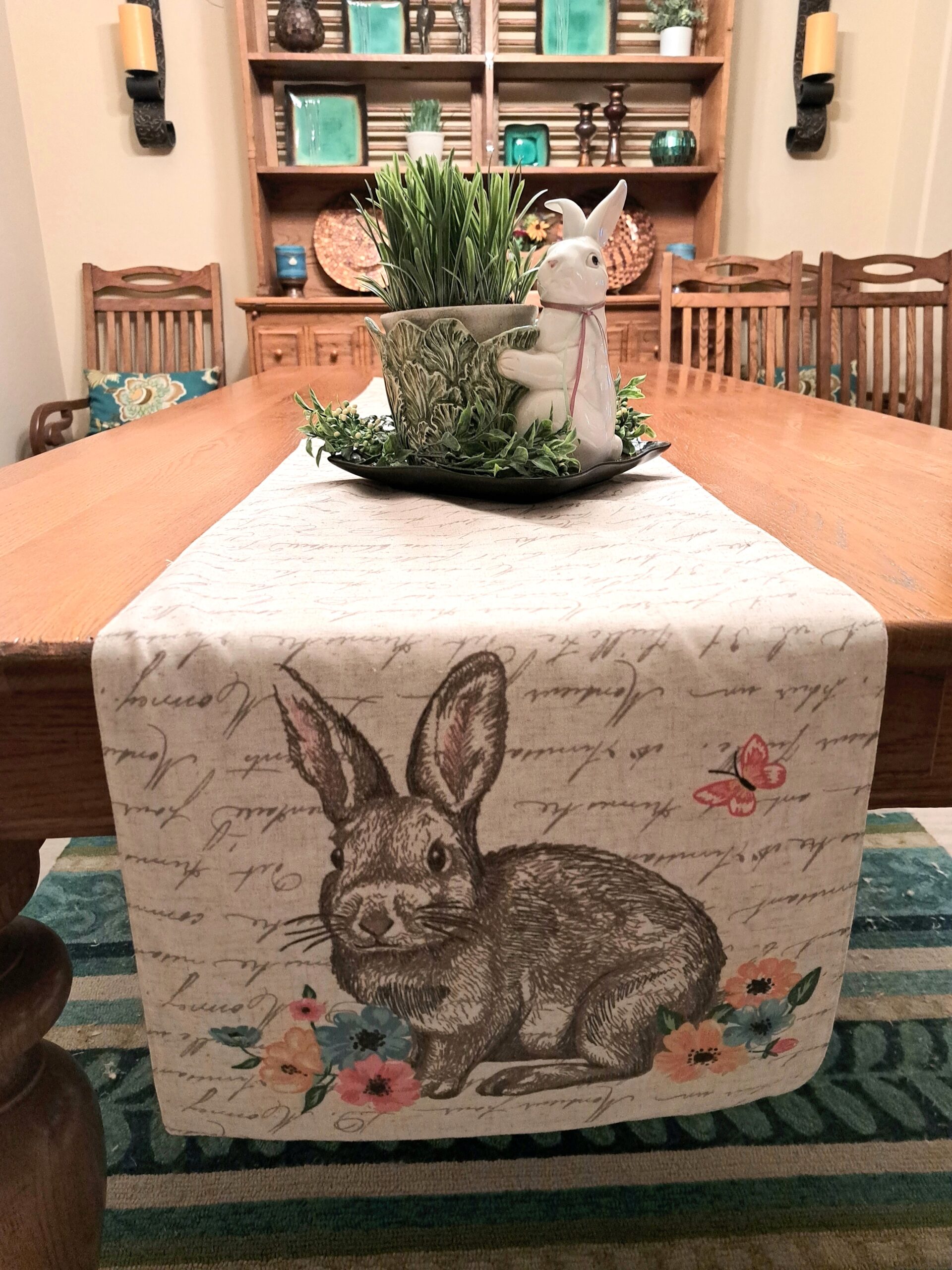 rabbit table runner